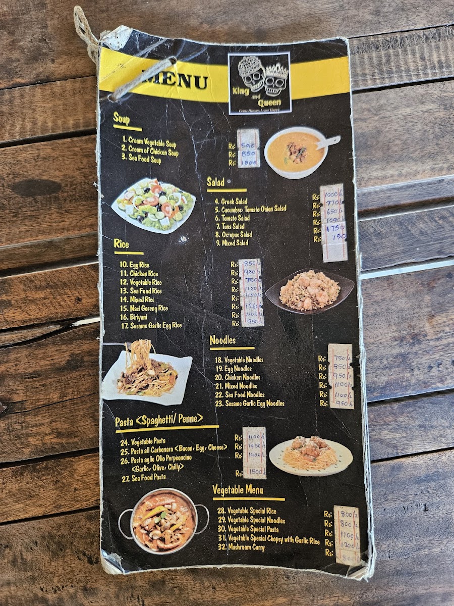 Menu King And Queen Cantina-3